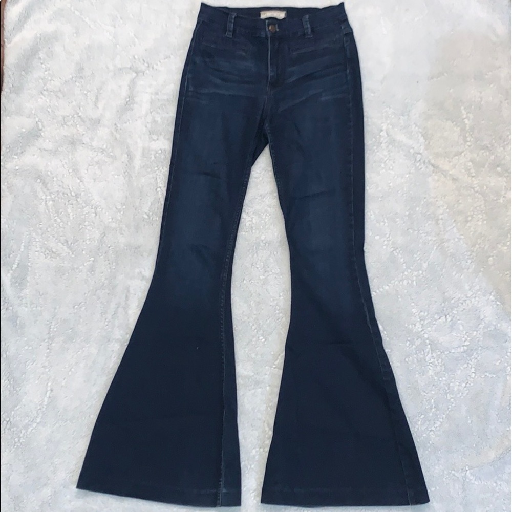 FREE PEOPLE High-Waisted Stretch Flare Jeans - Picture 2 of 9